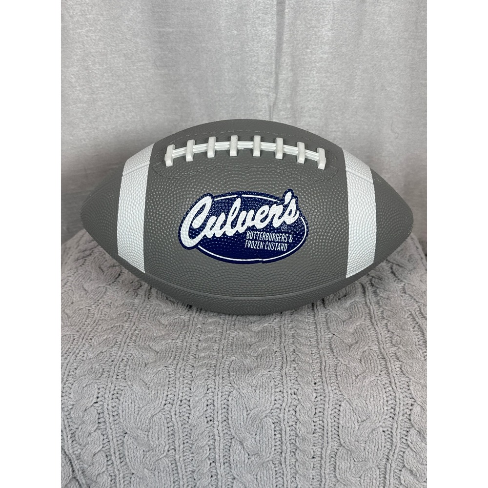 Culvers Butterburgers Frozen‎ Custard Football Gray White Logo